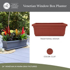 The HC Companies 30 Inch Venetian Window Planter Box - Image 2