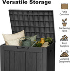 30 Gallon Outdoor Deck Box, Lockable Waterproof Outdoor Storage Boxes - Image 6