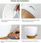 12 inch Large Self Watering Pots, Flower Plant Pots - Image 5