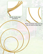 3 Pack Premium Round Plant Trellis Indoor, Small Metal Plant Support Stake - Image 2