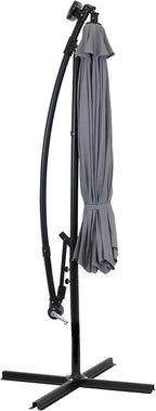 Sunnydaze 10' Solar Offset Patio Umbrella - Image 7