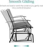 Best Choice Products 2-Person Outdoor Patio Swing Glider Steel Bench Loveseat - Image 4