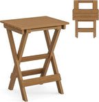 LUE BONA 27 inch Folding Side Table, HDPS Outside End Table by LUEBONA