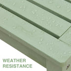 Psilvam Outdoor Bench, Two Person Poly Lumber Porch Bench, Weatherproof Garden - Image 6