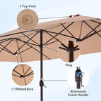DUMOS 15FT Large Patio Umbrella - Image 4