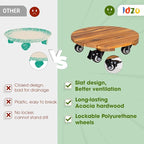 Idzo 2pack Wood Plant Caddy - Image 3