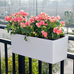 Fasmov 2 Pack Rectangle Self Watering Planter - Image 8