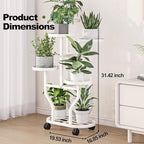 Plant Stand 5 Tier Indoor Outdoor Metal Flower Shelf - Image 2