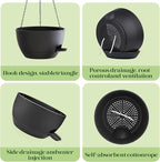 2 Pack 10 Inch Self Watering Hanging Planters - Image 7