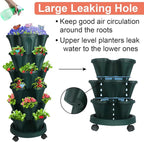 GameXcel Vertical Planter, 6 Tier Stackable Strawberry Planter - Image 2
