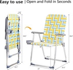 VINGLI Aluminum Patio Lawn Chairs Folding Set of 2 - Image 6
