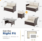 Wisteria Lane 7 Piece Patio Furniture Set, High Curved Back Wicker Patio - Image 7