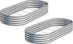 2PCS 6x3x1ft Galvanized Metal Raised Garden Bed Kit, Outdoor Planter Box by Easllre