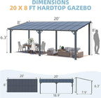 AECOJOY 20' x 8' Outdoor Gazebo - Image 7