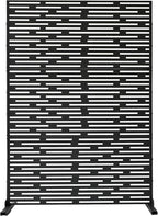 Oakland Living 6 ft. X 4 ft. Black Freestanding Metal Privacy Screen Room - Image 3