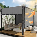 10x12 FT Sun Shade Cloth with Grommets, Pergola Shade Cover Canopy, 90% - Image 2