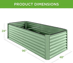 Best Choice Products 8x4x2ft Outdoor Metal Raised Garden Bed, Deep Root Planter - Image 8
