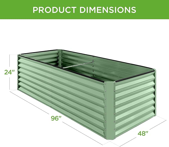 Best Choice Products 8x4x2ft Outdoor Metal Raised Garden Bed, Deep Root Planter - Image 8