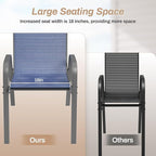TLSUNNY Patio Chairs, Stackable Textilene Outdoor Dining Furniture - Image 8