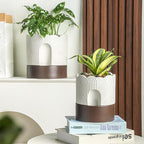 Nihow Self Watering Plant Pot: 8 Inch Ceramic Planter - Image 5