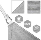 Patio Paradise 6' x 6' x 6' Sun Shade Sail Triangle Canopy Shade Cloth Fabric - Image 3