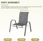 UDPATIO Patio Chairs Set of 2, Stackable Outdoor Dining Chairs - Image 8
