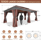 COBIZI Gazebo 12x20 Heavy Duty Gazebos - Image 3