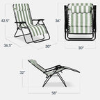 Best Choice Products Set of 2 Extra Wide Adjustable Steel Mesh Zero Gravity - Image 3