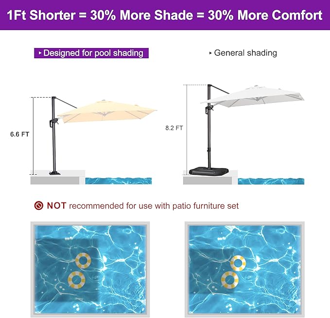 PURPLE LEAF 8' X 8' Patio Umbrella - Image 2