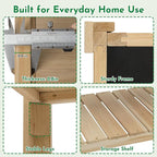 Raised Garden Bed with Transparent Acrylic Side Panels, Elevated Wooden Planter - Image 6
