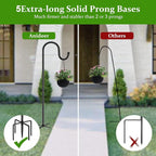 48 Inch Shepherds Hooks for Outdoor, Heavy Duty Bird Feeder Pole - Image 8