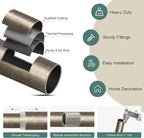 Retro Silver Curtain Rods for Windows 28 to 48 Inches Adjustable Length Heavy - Image 7