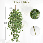 Hollyone Artificial Hanging Plants 35.4" Fake Ivy Vine Faux Ivy Leaves Fire and - Image 2
