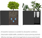 38" L x 10" W x 30" H Black Planter Box - Image 7