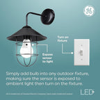 GE LED+ A19 Dusk to Dawn LED Light Bulbs, Automatic On/Off Outdoor Security - Image 3