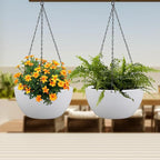 12 inch Large Hanging Planters for Indoor Outdoor Plants, 2 Pack Hanging Flower - Image 6
