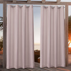 NICOLE MILLER NEW YORK Canvas Indoor/Outdoor Grommet Top Curtain Panel Pair by NicoleMiller