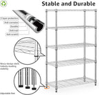 1250 lbs Steel Heavy Duty 5-Tier Utility Shelving Unit Steel Organizer Wire Rack - Image 4