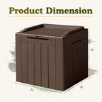 Devoko 31 Gallon Waterproof Outdoor Storage Box Resin Deck Box Lockable and UV - Image 6