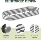 Raised Garden Bed with Self-Watering System, Oval Galvanized Raised Beds - Image 6