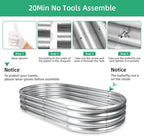6×3×1 ft Raised Garden Bed, Easy Assembly Galvanized Planter Box - Image 4