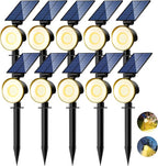 nipify 10 Pack Solar Spot Lights Outdoor Waterproof by Nipify