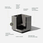 Veradek Block Series Cube Plastic Planter - Image 2