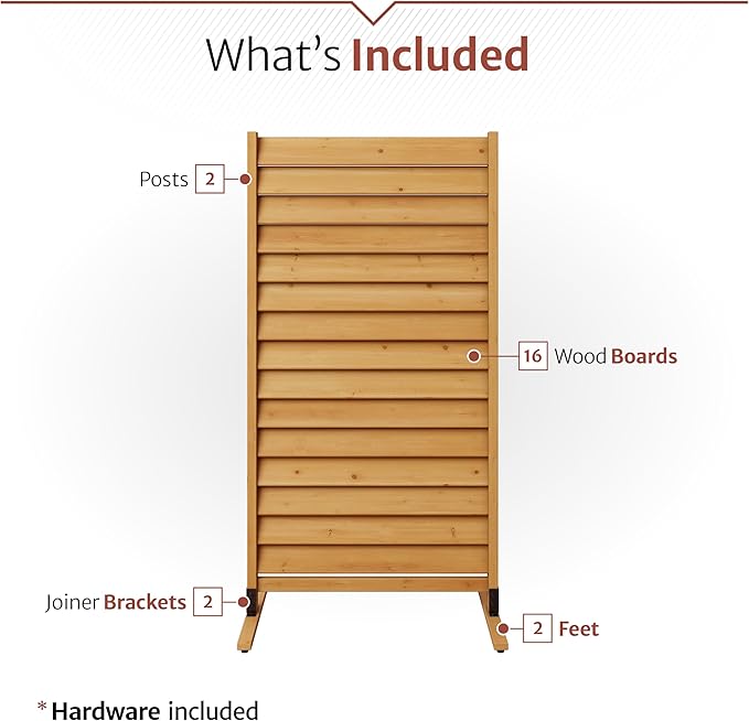 6.1ft H x 3.1ft W Freestanding or Surface Mounted Enclo Sierra Privacy Screen - Image 5