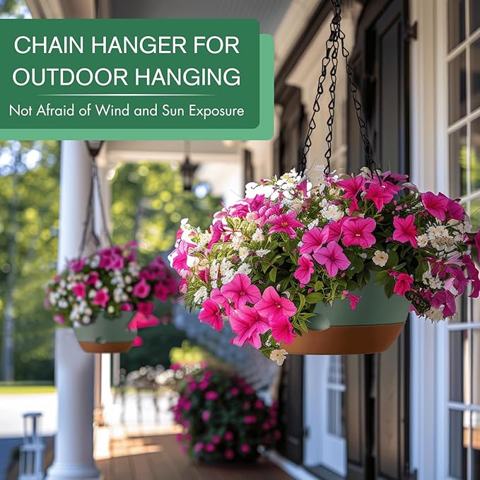 Set of 2-8 Inch Hanging Planters - Image 3
