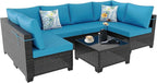 Outdoor Wicker Patio Furniture Set, Rattan Sectional Sofa Set - Image 8