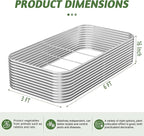 2 Pack Tall 6x3FT Raised Beds for Gardening, Corrugated Galvanized Steel Raised - Image 8
