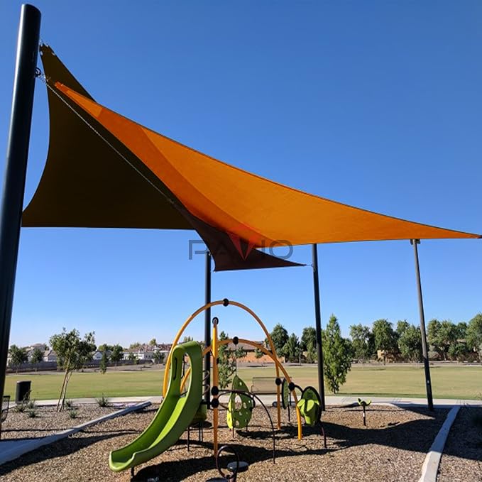 Patio Paradise 15' x 15' x 15' Sun Shade Sail Triangle Canopy Shade Cloth - Image 5