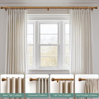 2 Pack Retro Gold Curtain Rods Set - Image 4
