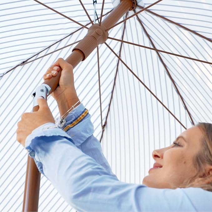 AMMSUN 7ft Patio Umbrella with Fringe Outdoor Tassel Umbrella UPF50+ Premium - Image 3